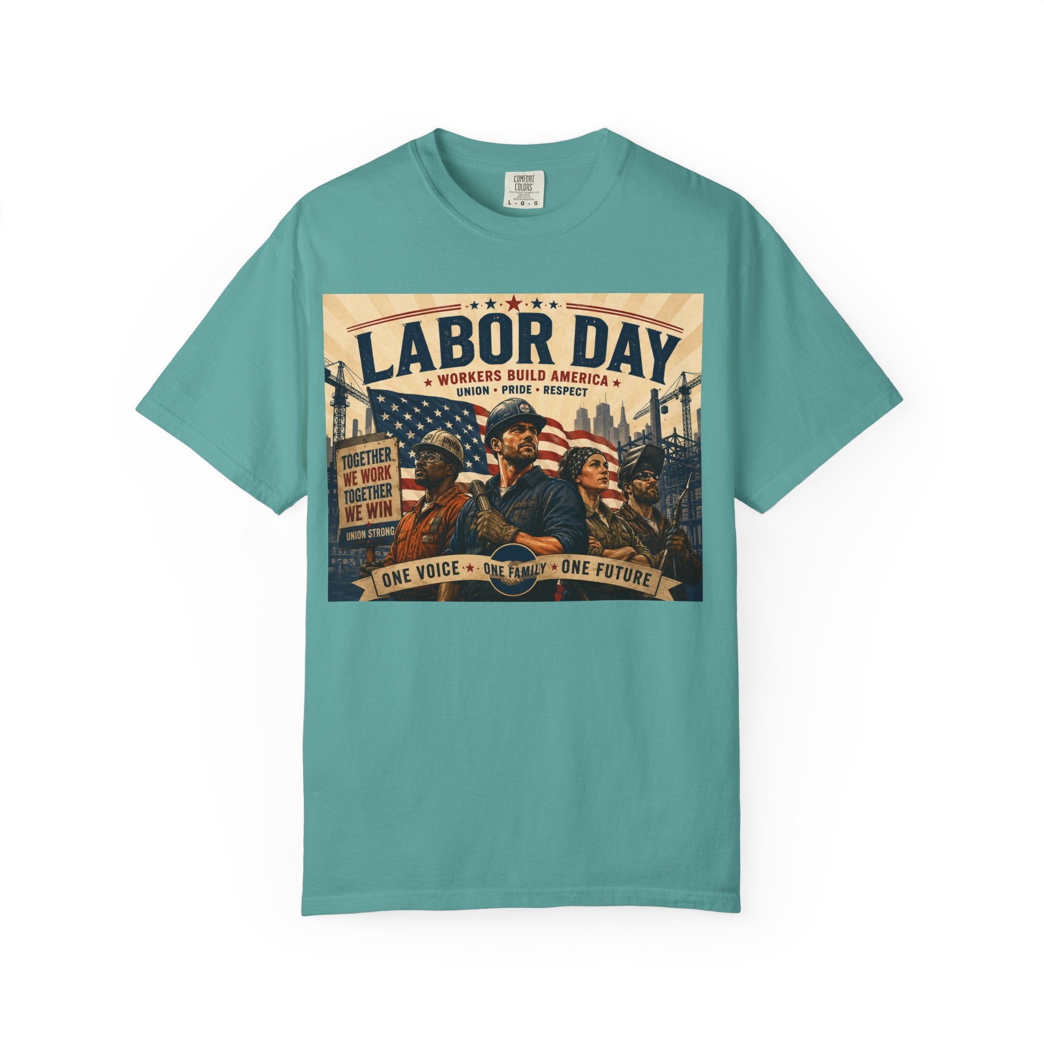 Labor Day T-Shirt — 'Thank a Union' Vintage Patriotic Tee
