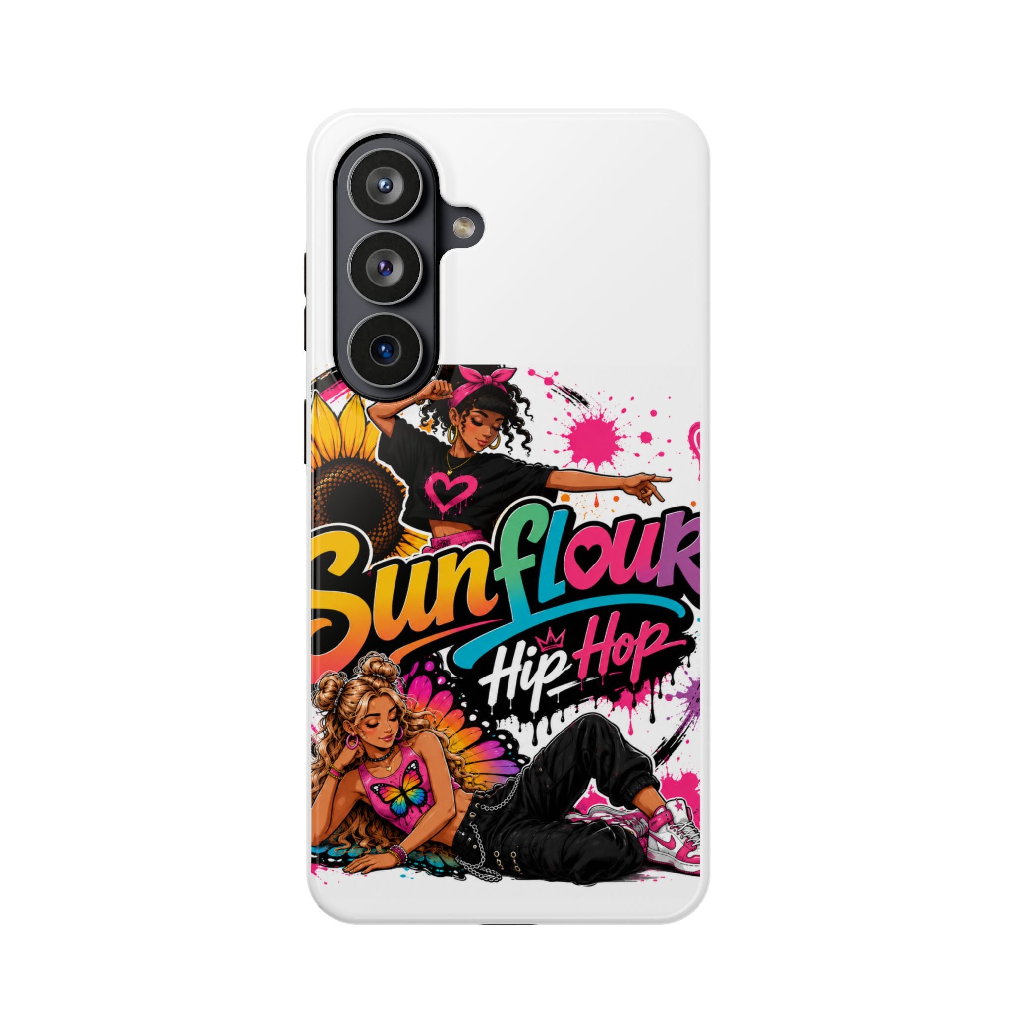 Sunflower Hip Hop Phone Case — Impact-Resistant Protective Case