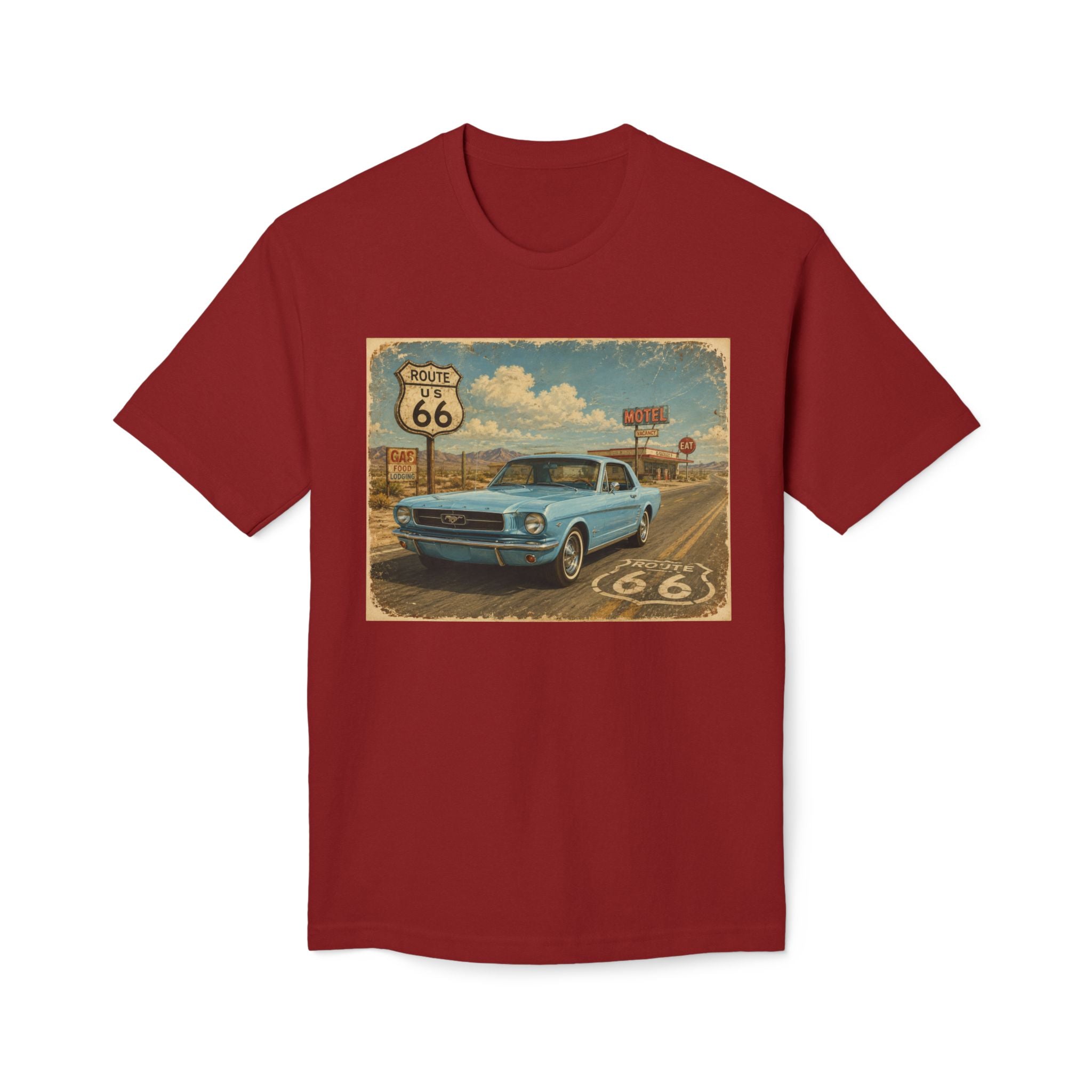 Cruisin' My Way Into 60 T-Shirt — Vintage Route 66 Classic Car Birthday Tee