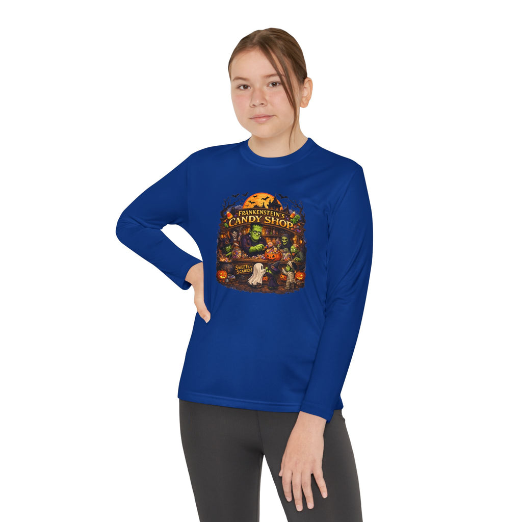 Youth Long Sleeve Tee — Halloween Candy Shop Graphic