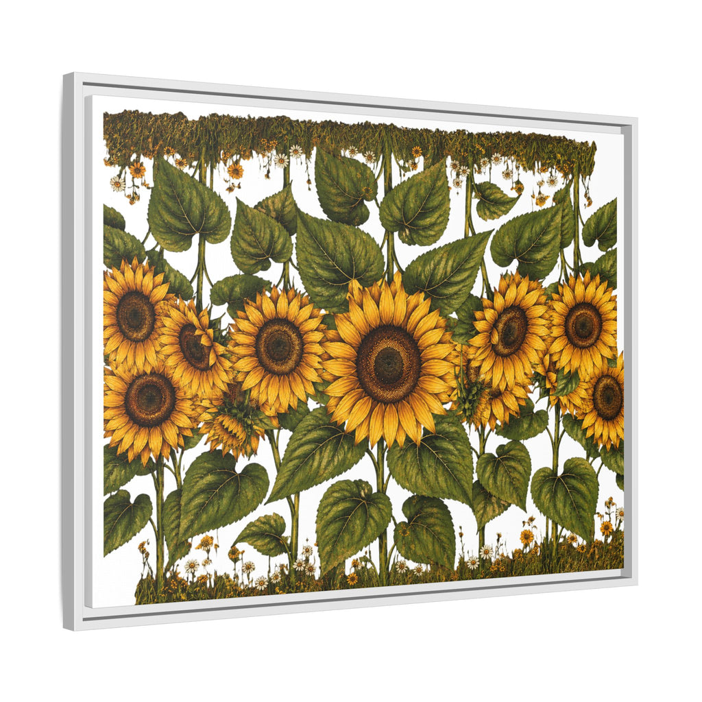 Framed Sunflower Canvas Print — Matte Floral Wall Art