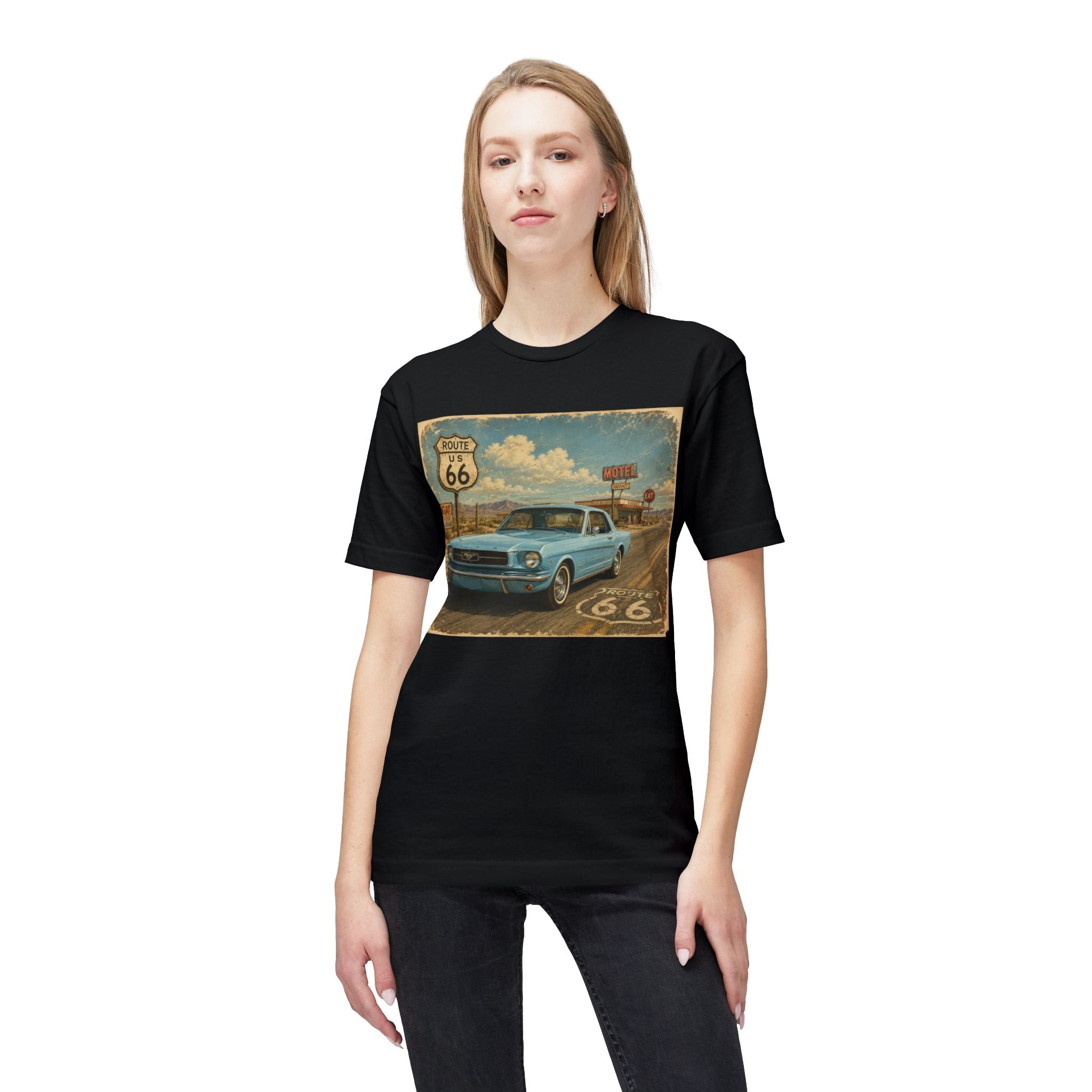 Cruisin' My Way Into 60 T-Shirt — Vintage Route 66 Classic Car Birthday Tee