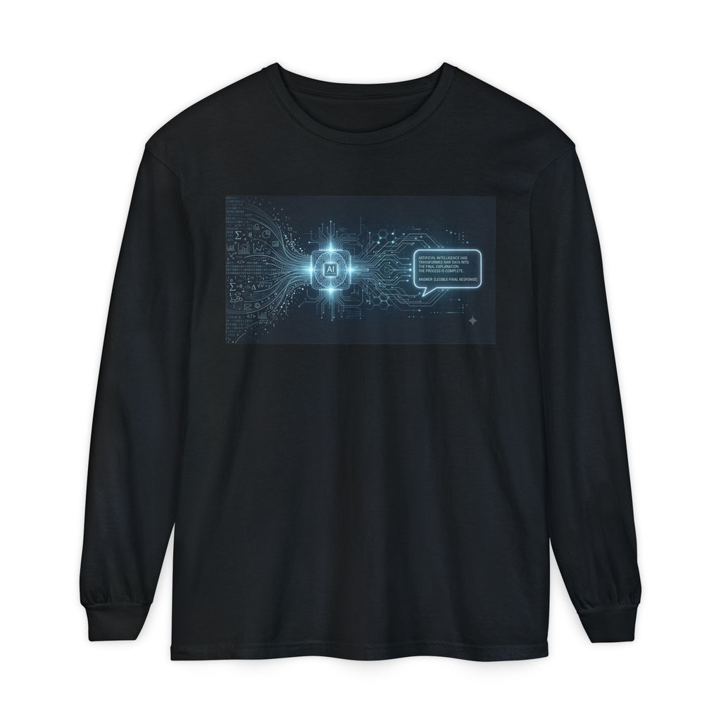 Long Sleeve T-Shirt — Cyber AI Chat Graphic