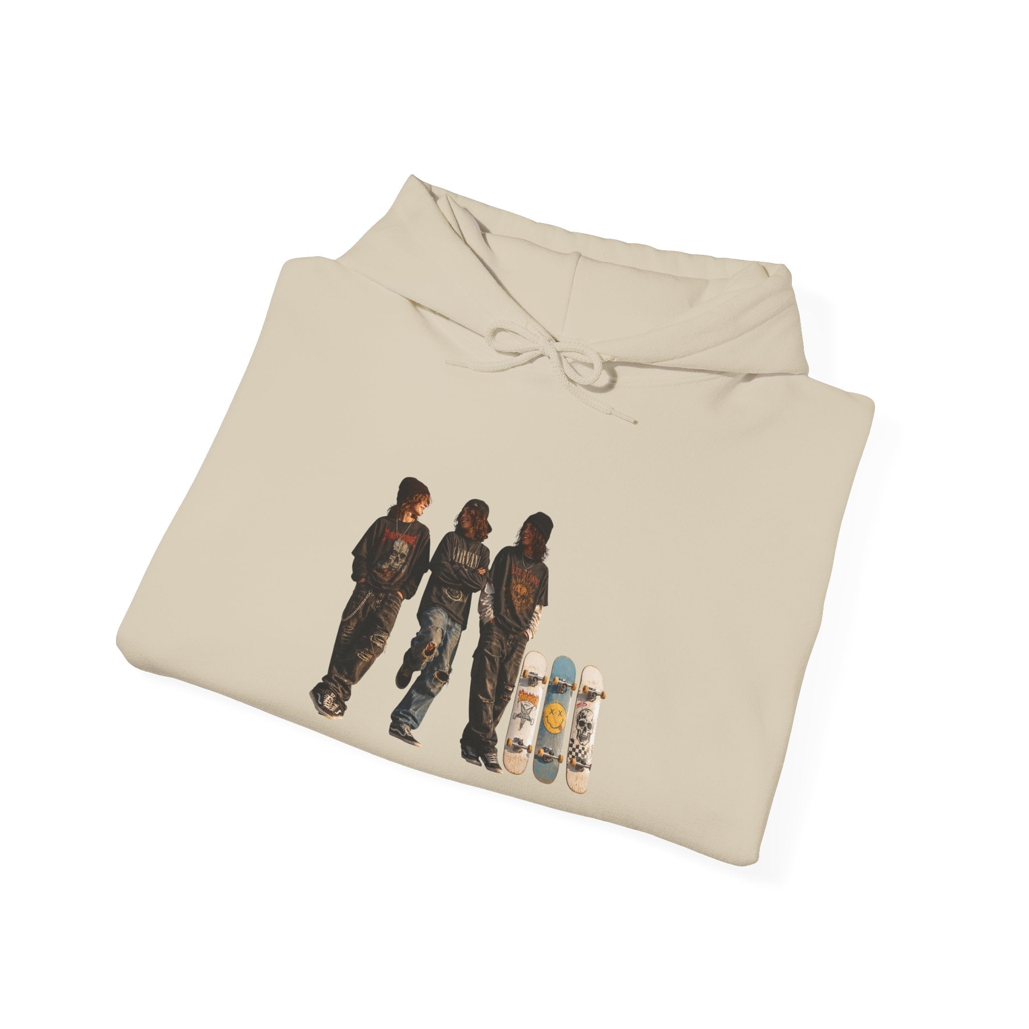 Skate Crew Graffiti Hoodie — Urban Skateboard Art Pullover