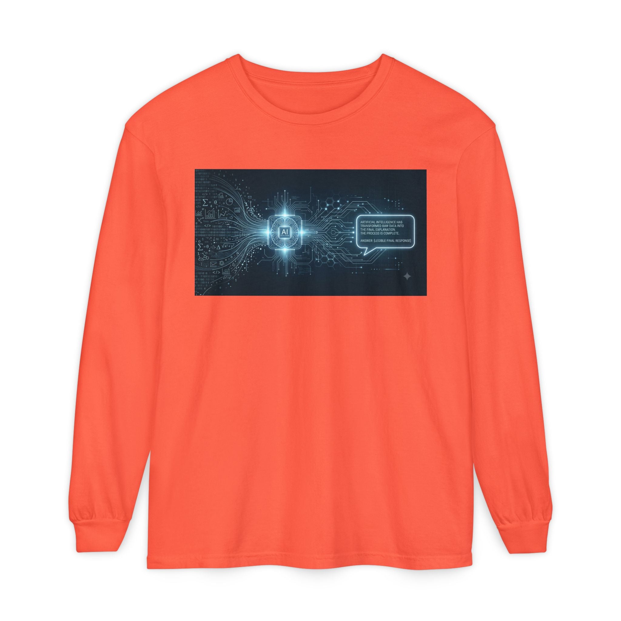 Long Sleeve T-Shirt — Cyber AI Chat Graphic