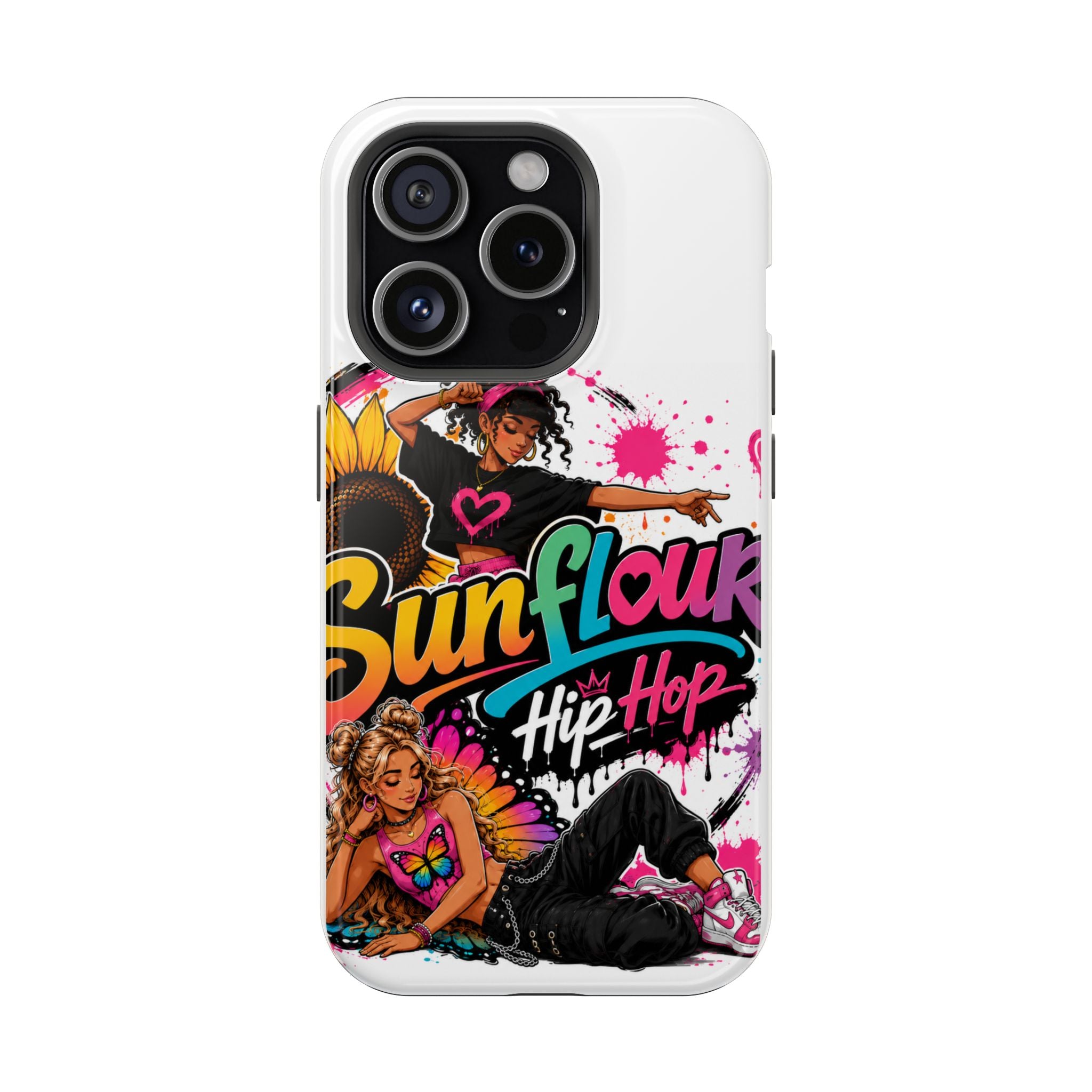 Sunflower Hip Hop Phone Case — Impact-Resistant Protective Case