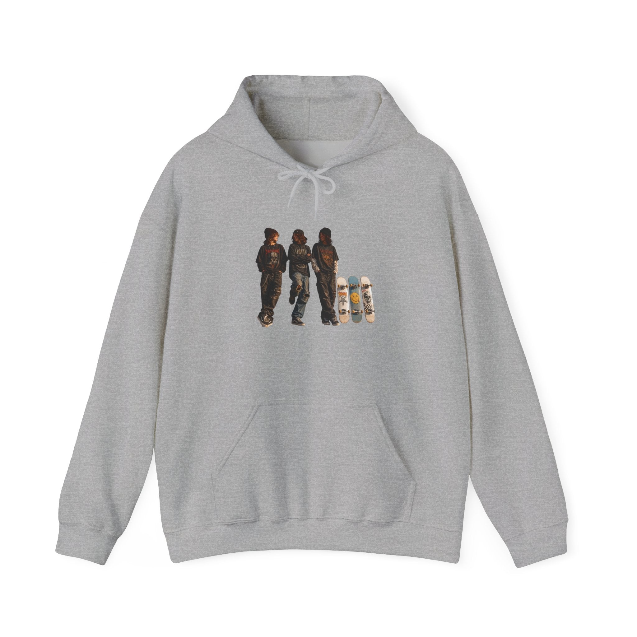 Skate Crew Graffiti Hoodie — Urban Skateboard Art Pullover