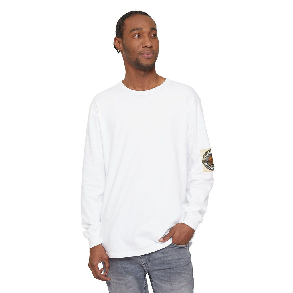 Basketball Club Long Sleeve Tee — City Indiana Winged Ball Graphic