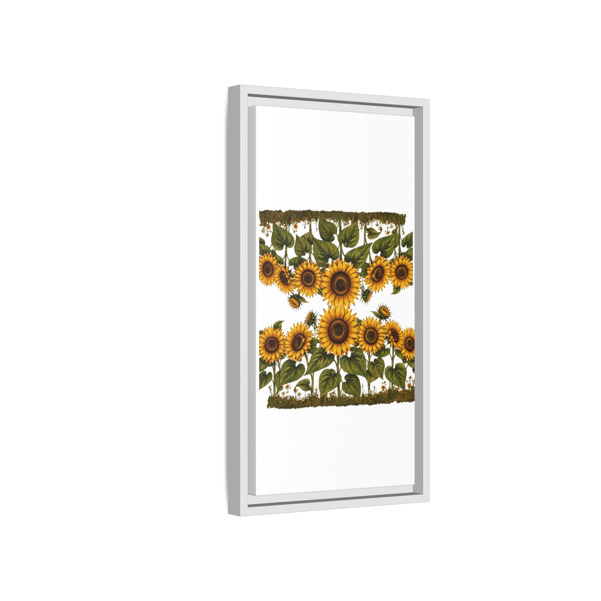 Framed Sunflower Canvas Print — Matte Floral Wall Art