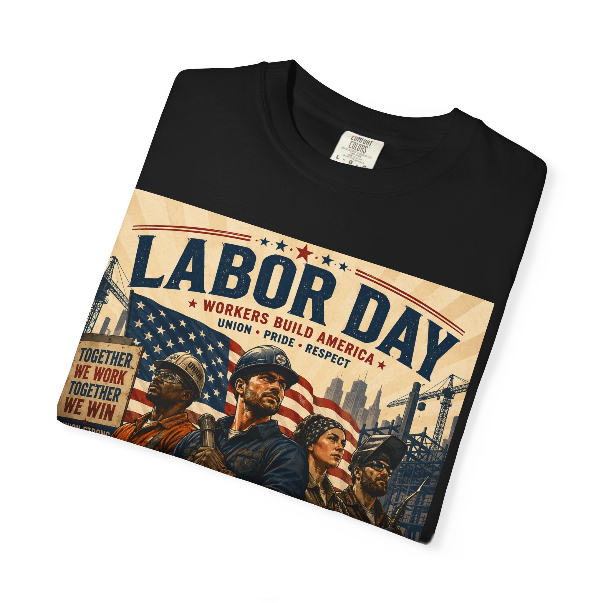 Labor Day T-Shirt — 'Thank a Union' Vintage Patriotic Tee