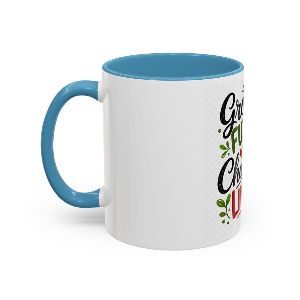Growing Futures & Changing Lives Coffee Mug — Teacher Appreciation Accent Mug (11/15oz)