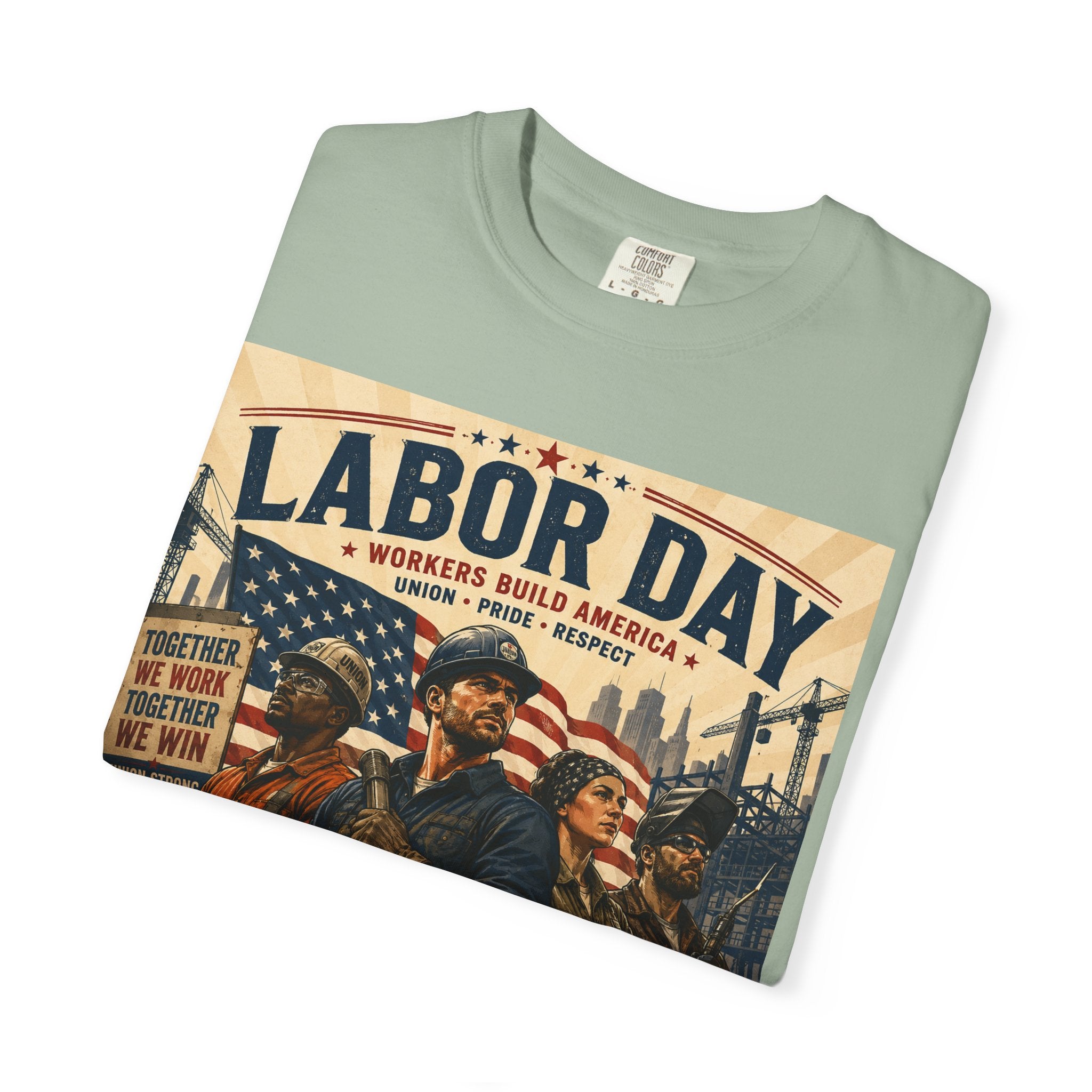 Labor Day T-Shirt — 'Thank a Union' Vintage Patriotic Tee