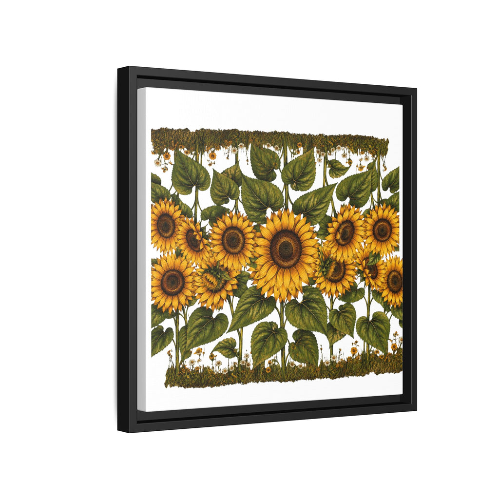 Framed Sunflower Canvas Print — Matte Floral Wall Art