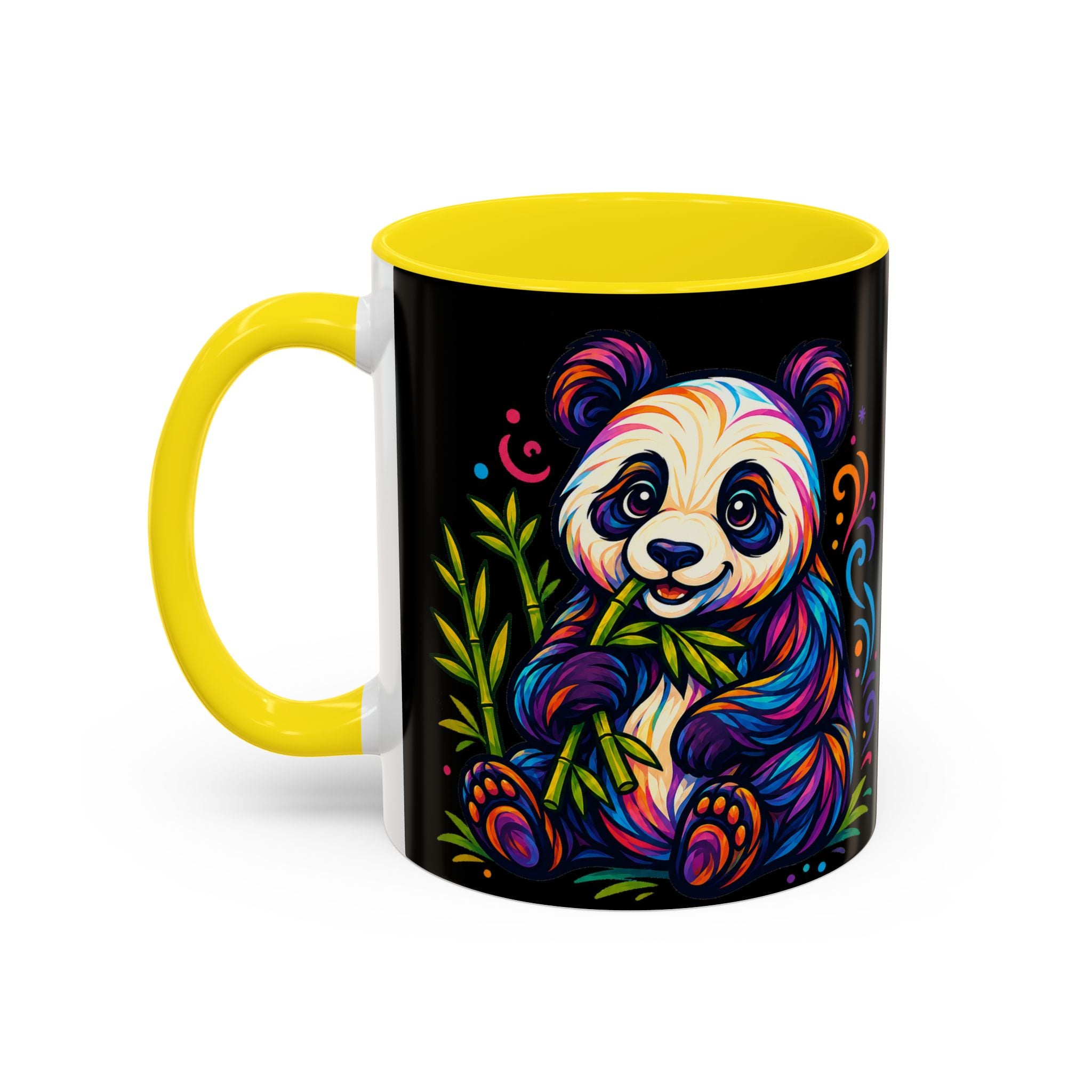 Colorful Panda Coffee Mug — Vibrant Bamboo Accent Mug (11/15oz)
