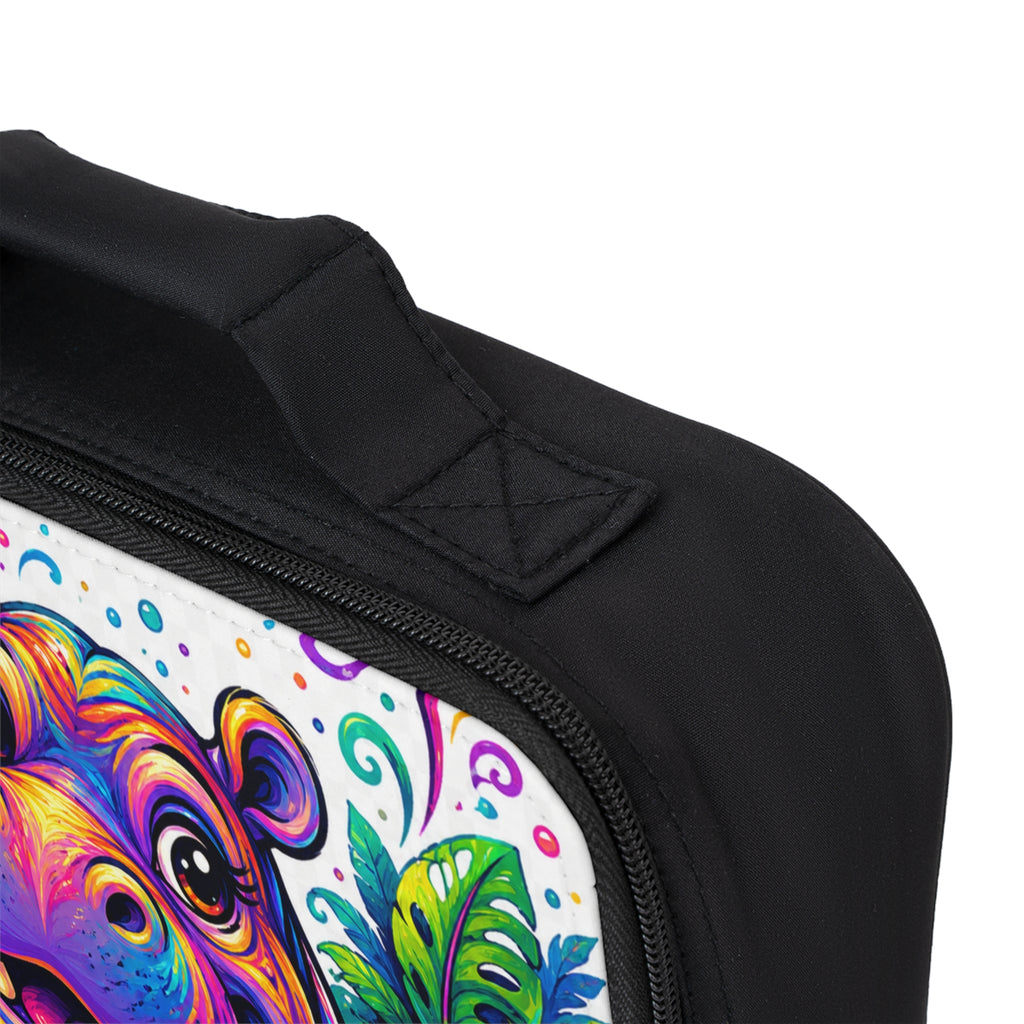 Colorful Hippo Lunch Bag — Cute Kids Insulated Lunchbox