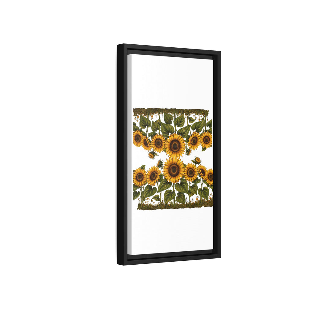 Framed Sunflower Canvas Print — Matte Floral Wall Art