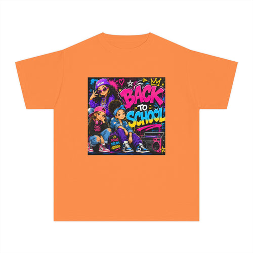 Back to School Youth Tee — Retro Hip-Hop Graphic with Custom Name