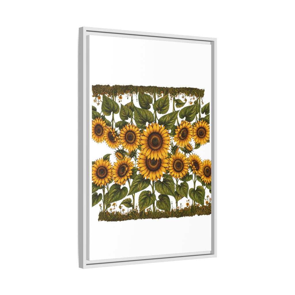 Framed Sunflower Canvas Print — Matte Floral Wall Art