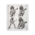 Rock Guitarist Sketch Fleece Sherpa Blanket – Vintage Musician Print Cozy Throw