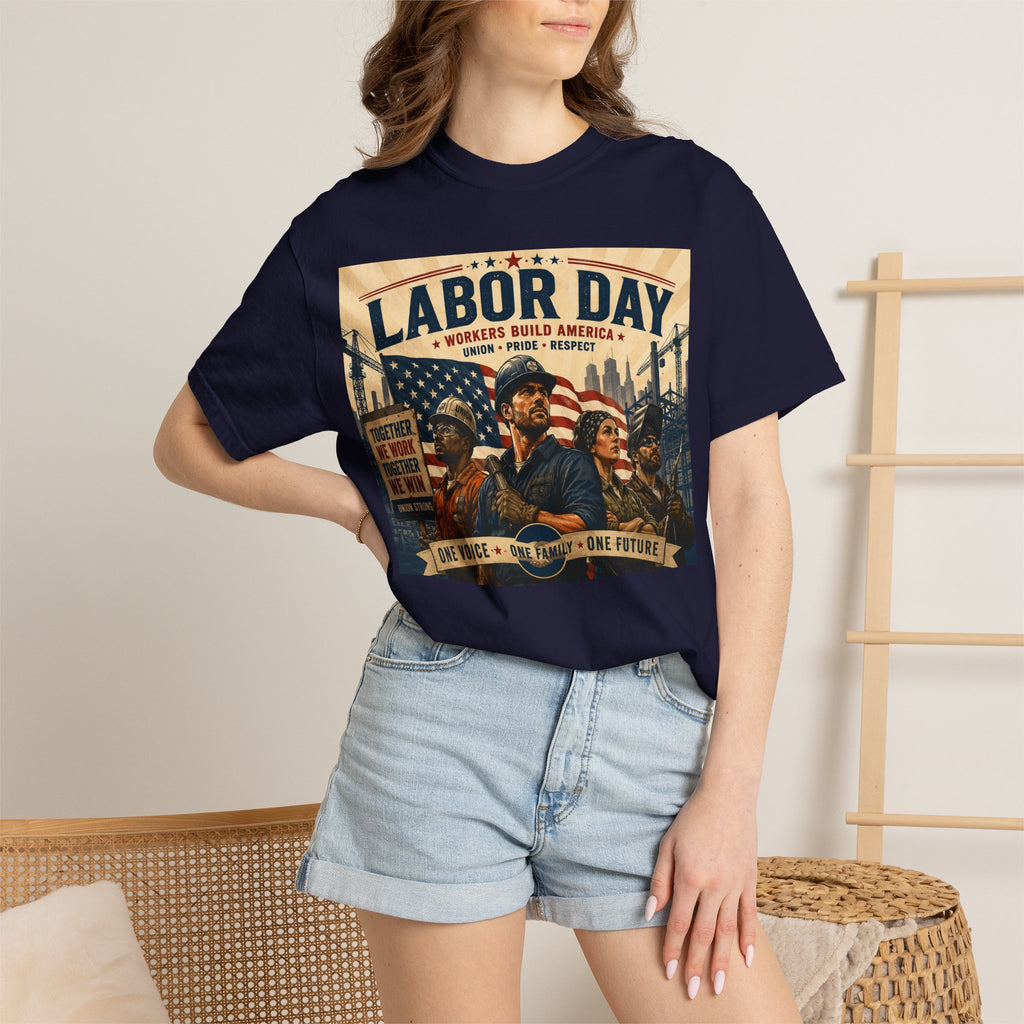 Labor Day T-Shirt — 'Thank a Union' Vintage Patriotic Tee