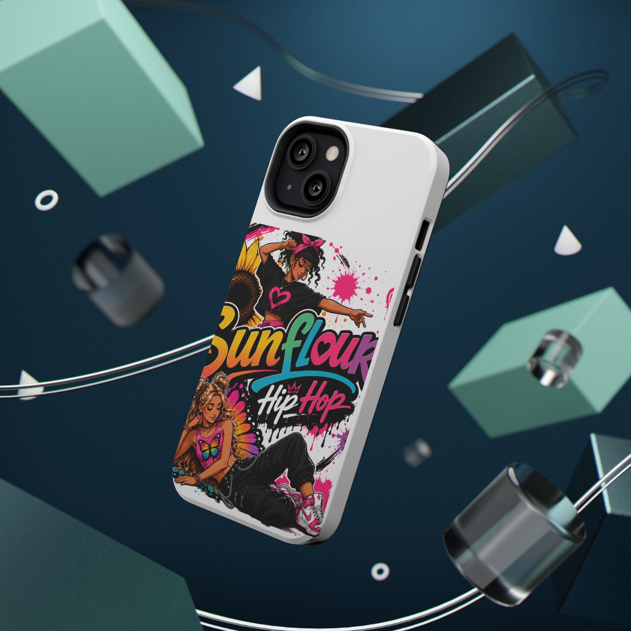 Sunflower Hip Hop Phone Case — Impact-Resistant Protective Case