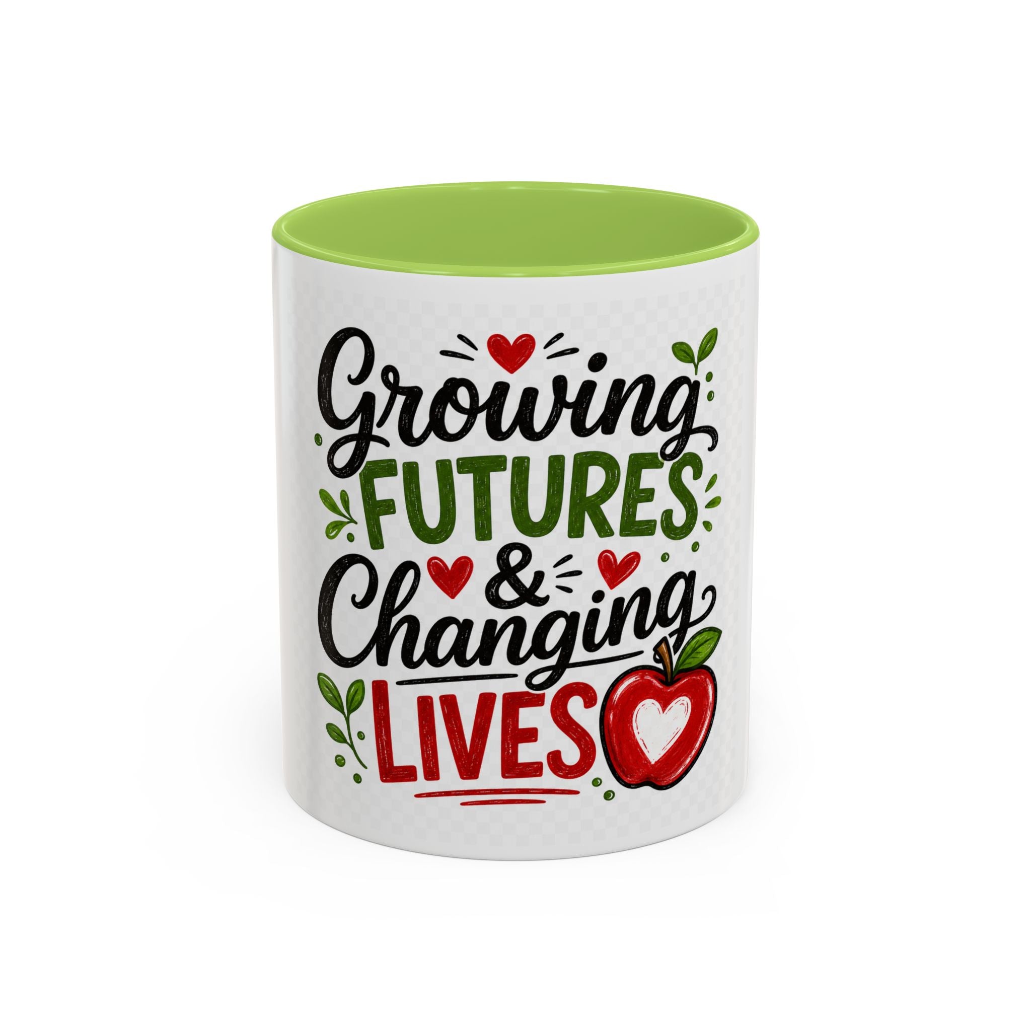 Growing Futures & Changing Lives Coffee Mug — Teacher Appreciation Accent Mug (11/15oz)