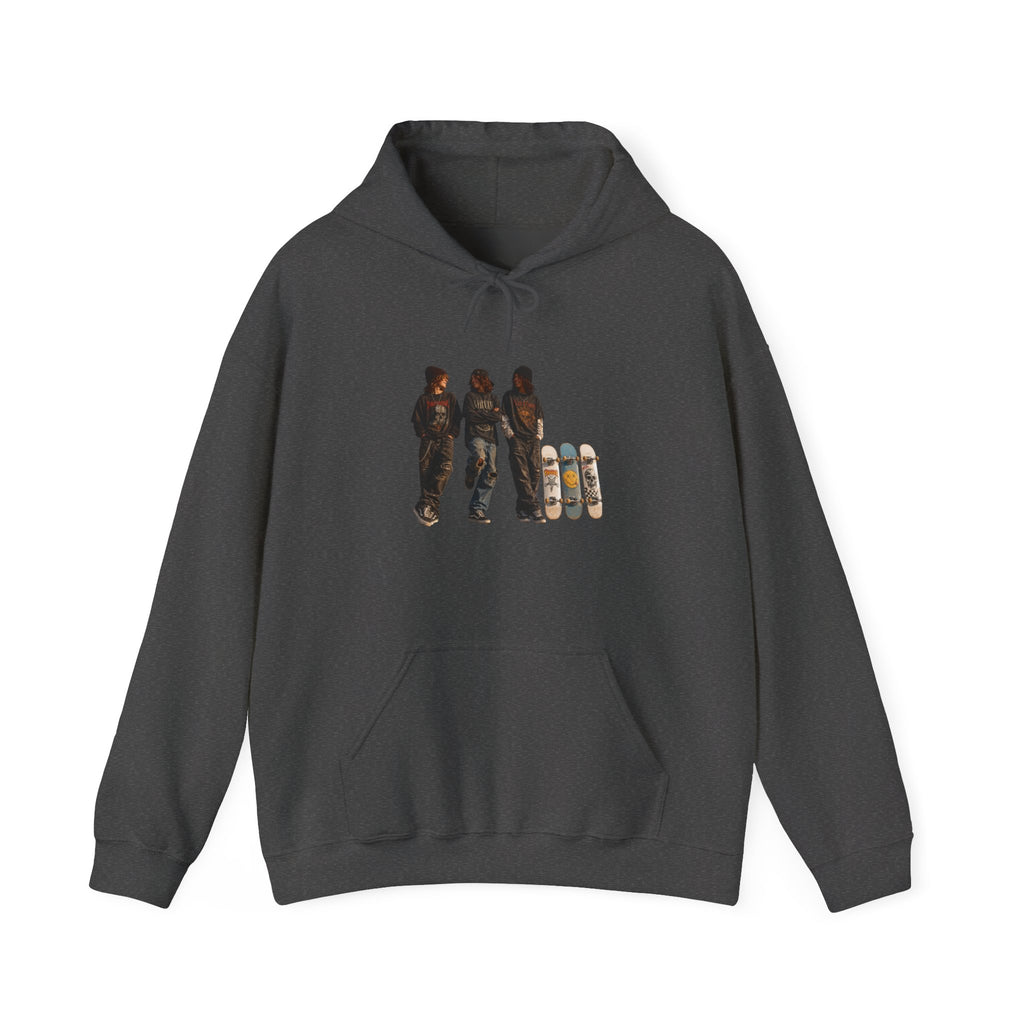 Skate Crew Graffiti Hoodie — Urban Skateboard Art Pullover