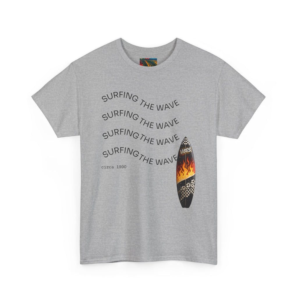 Surfing The Wave Surfboard Tee — Men’s Beach Graphic T-Shirt