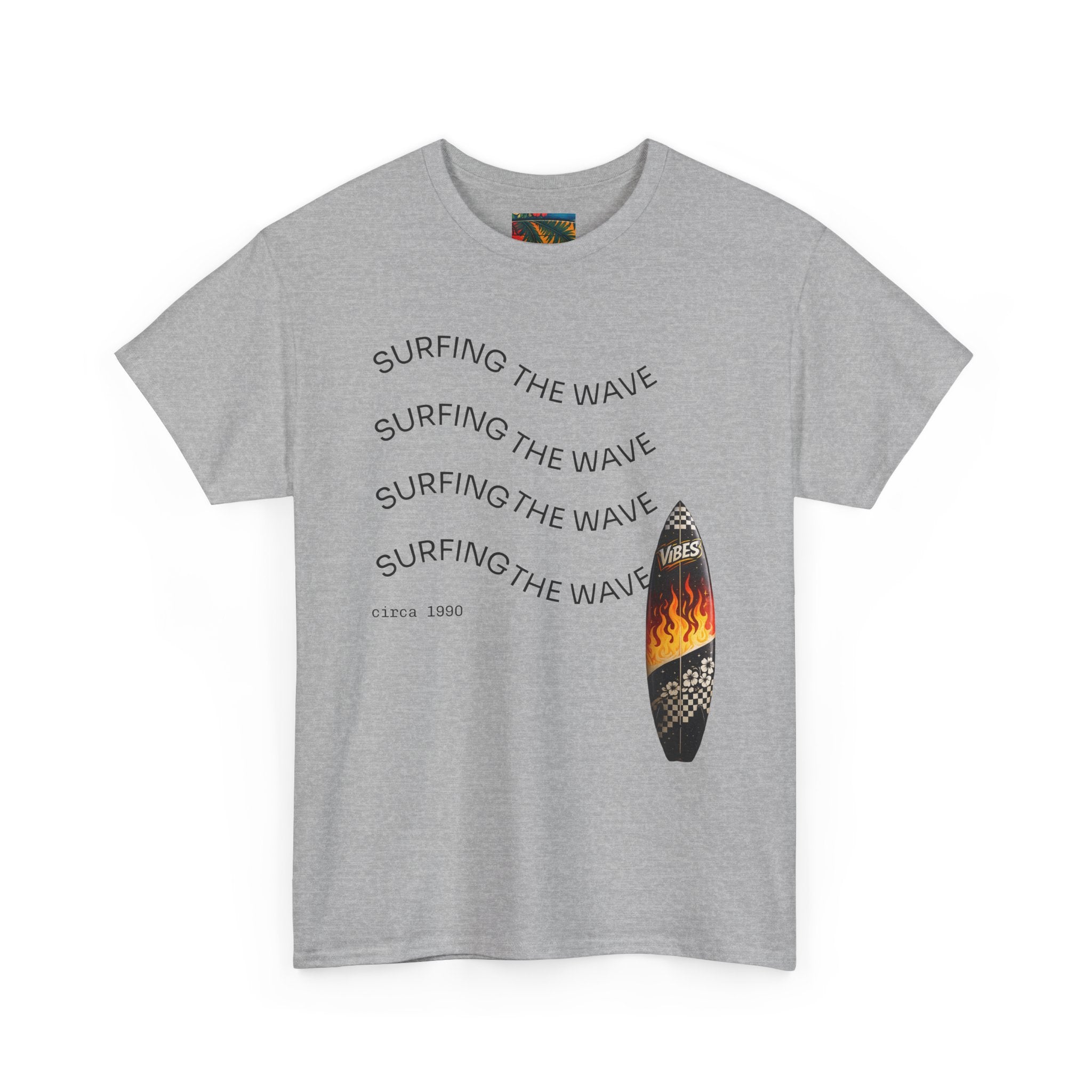 Surfing The Wave Surfboard Tee — Men’s Beach Graphic T-Shirt