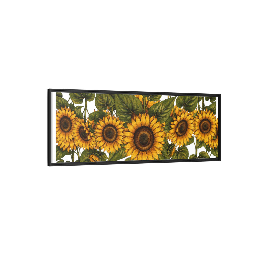 Framed Sunflower Canvas Print — Matte Floral Wall Art