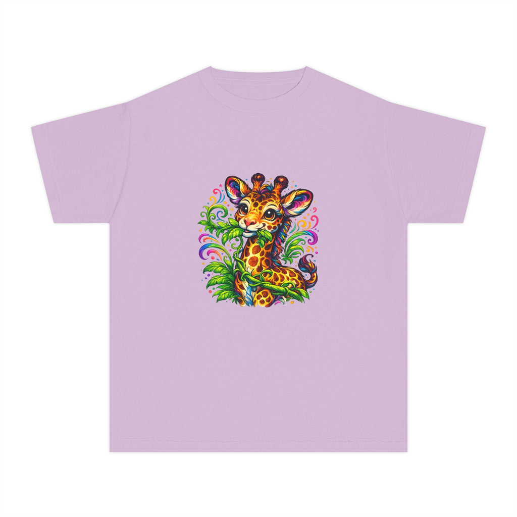 Cute Colorful Giraffe Kids T-Shirt — Playful Jungle Animal Tee for Toddlers & Children