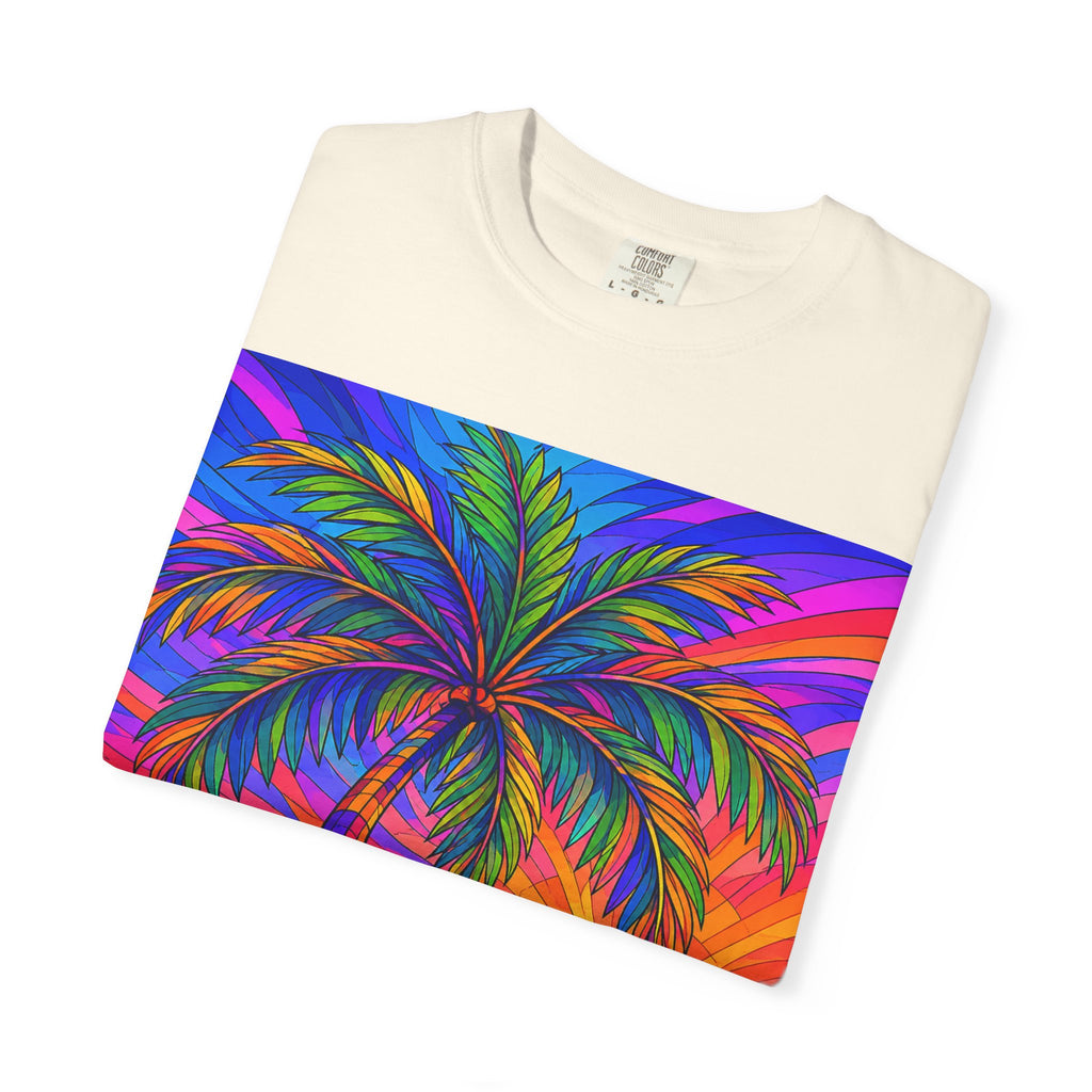 Sunset Palm T-Shirt — Vibrant Tropical Beach Tee