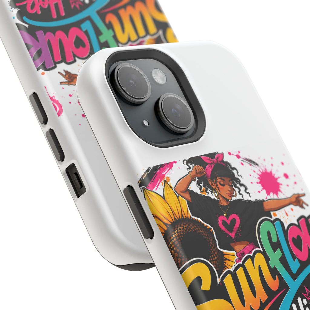 Sunflower Hip Hop Phone Case — Impact-Resistant Protective Case