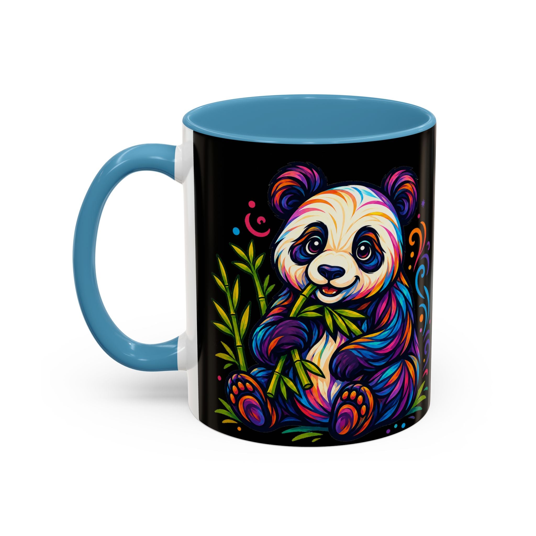 Colorful Panda Coffee Mug — Vibrant Bamboo Accent Mug (11/15oz)