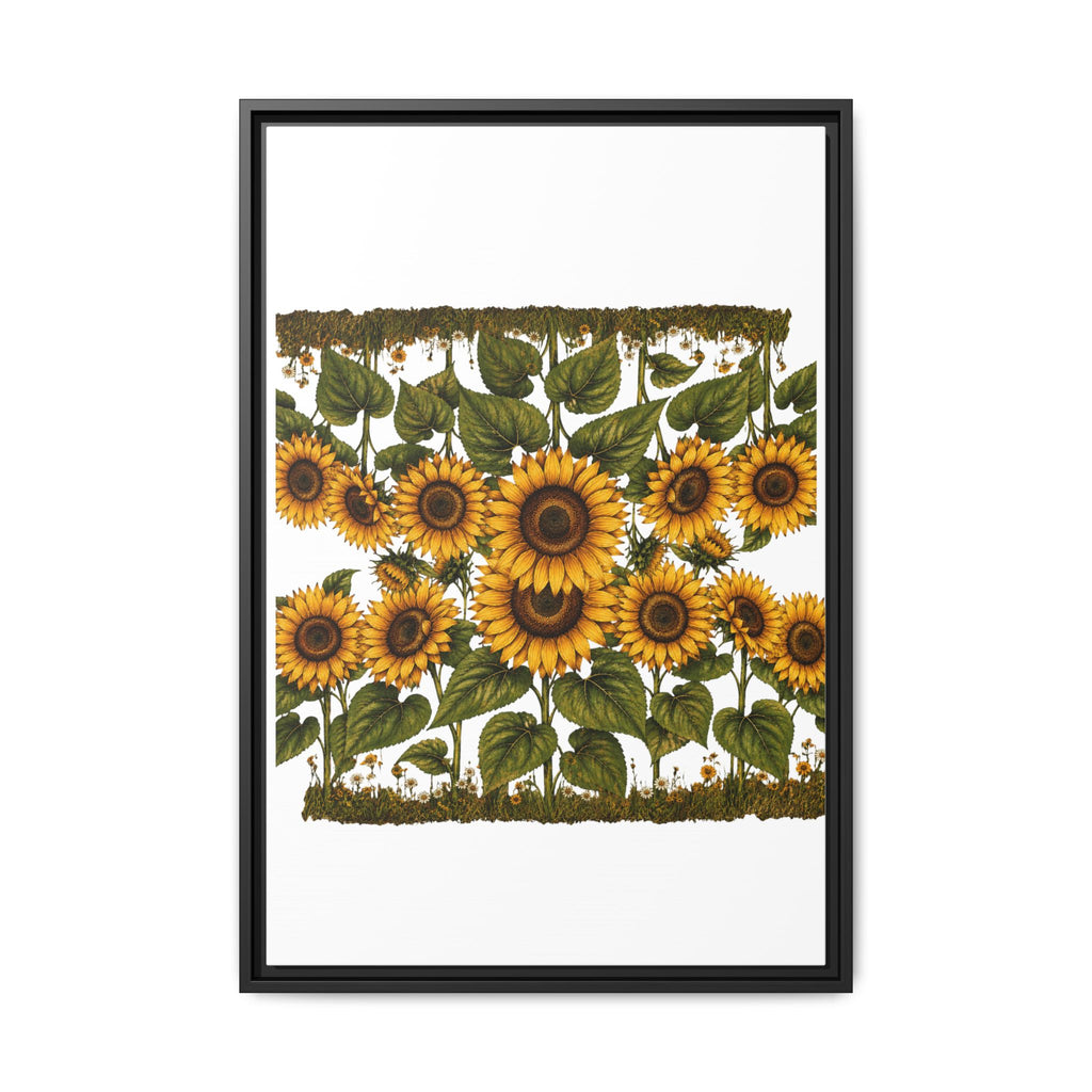Framed Sunflower Canvas Print — Matte Floral Wall Art
