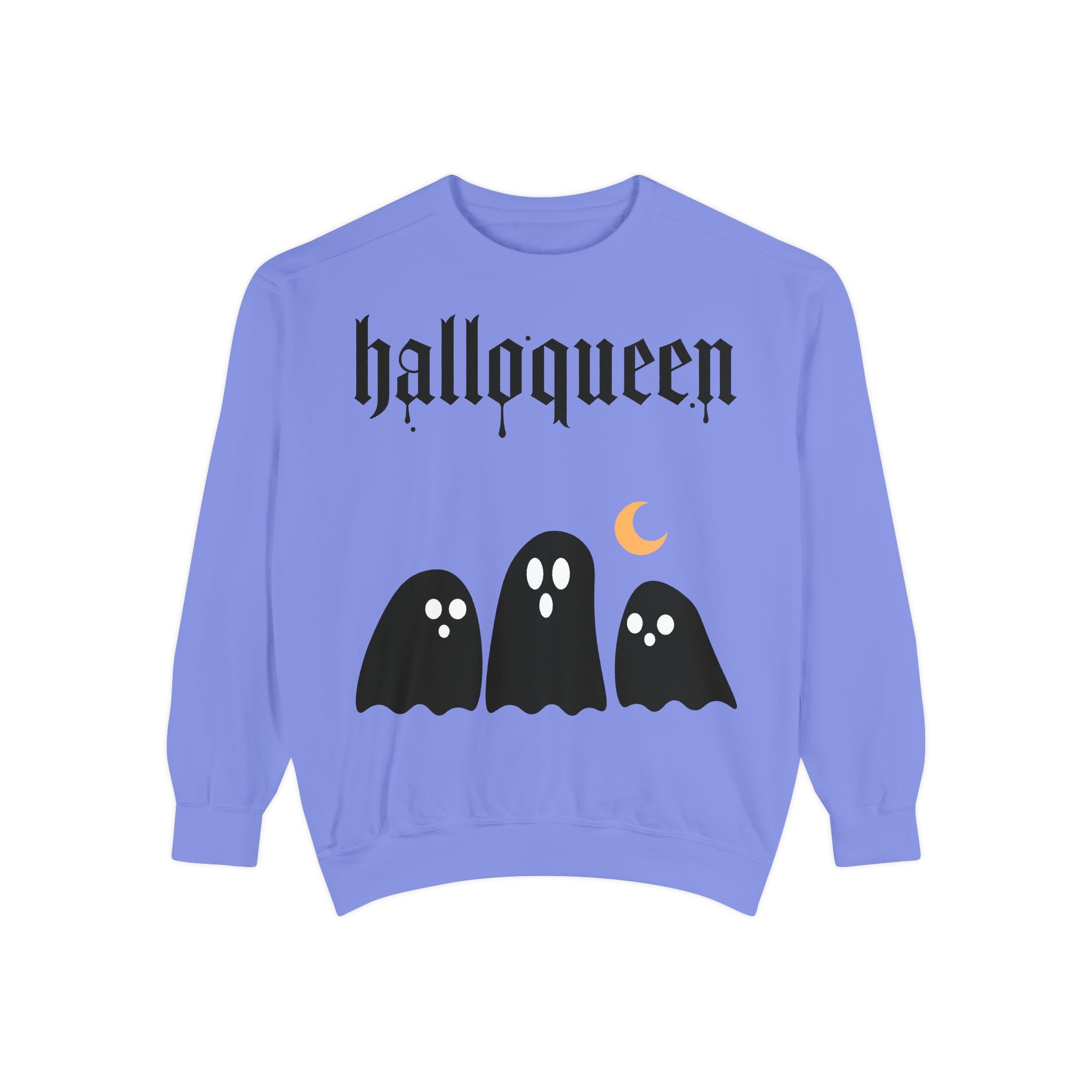 Halloween Sweatshirt — "halloqueen" Ghosts Pullover