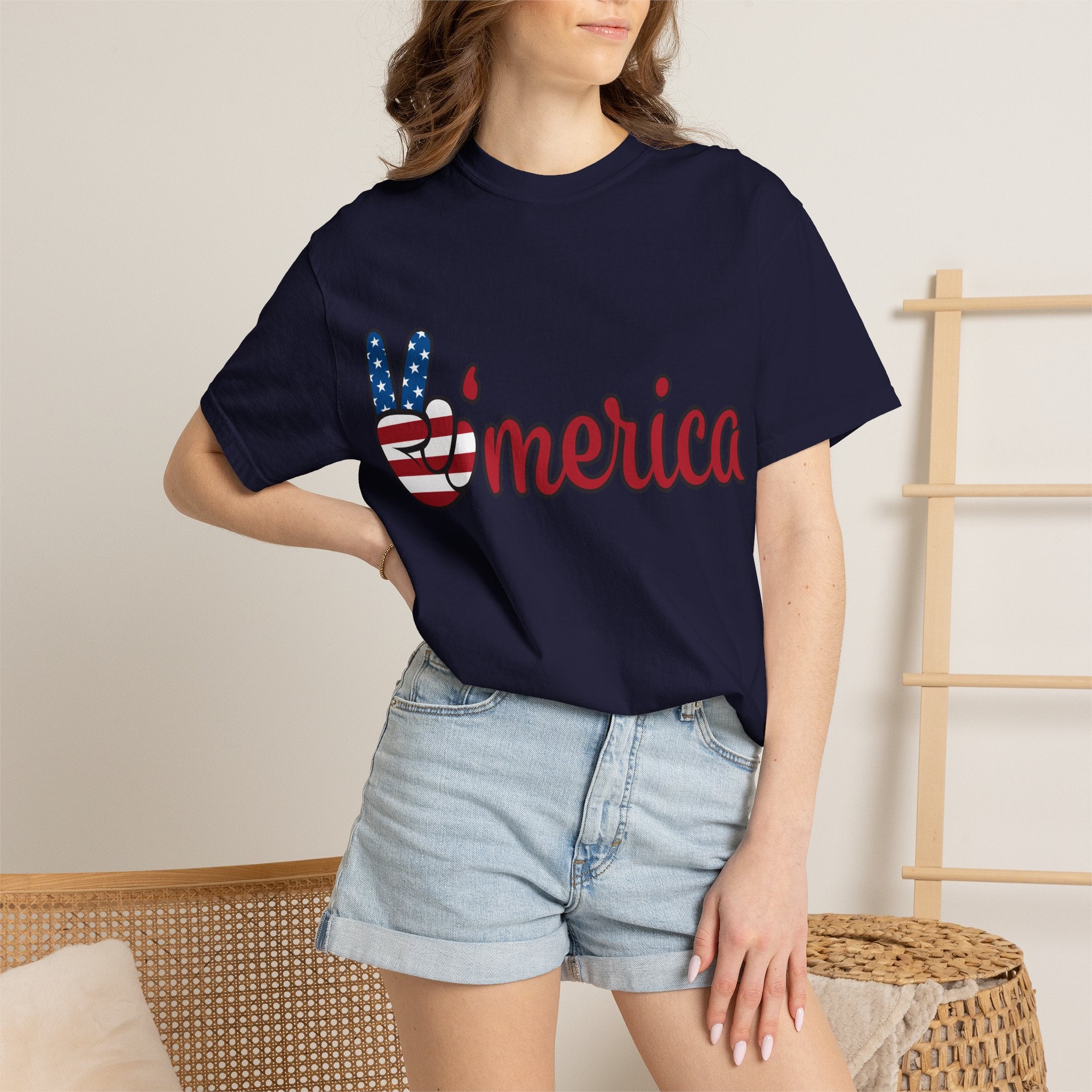 'Merica Peace Sign T-Shirt — 250th Anniversary of America Flag Tee (1776–2026)